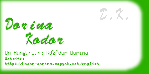 dorina kodor business card